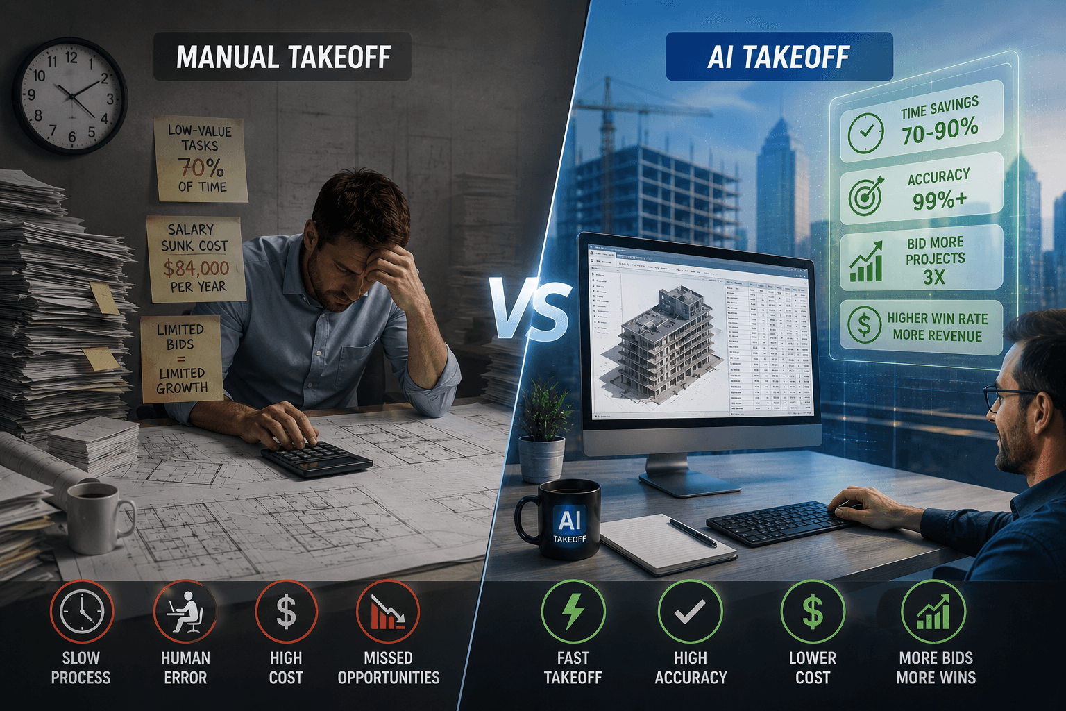 Manual vs. AI Takeoff: A Comprehensive ROI Analysis